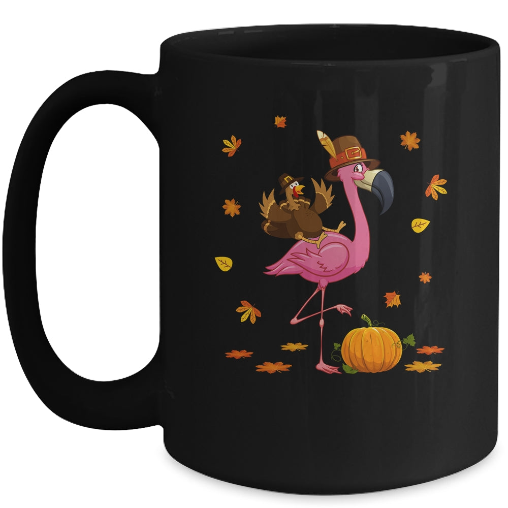 Flamingo Thanksgiving Pumpkin Halloween Mug | siriusteestore