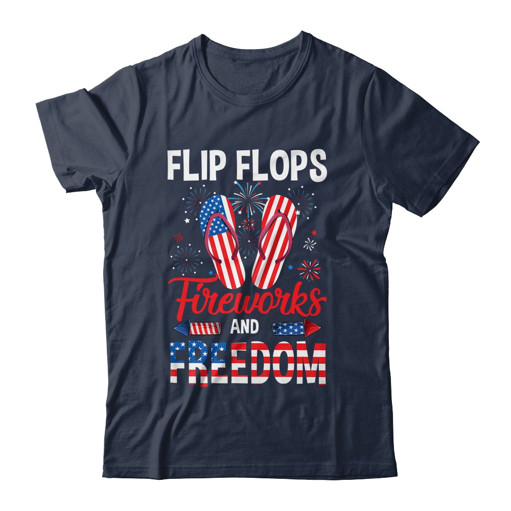 Flip Flop Fireworks And Freedom Independence Day July of 4th Shirt & Tank Top | siriusteestore