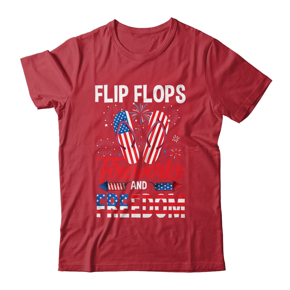 Flip Flop Fireworks And Freedom Independence Day July of 4th Shirt & Tank Top | siriusteestore