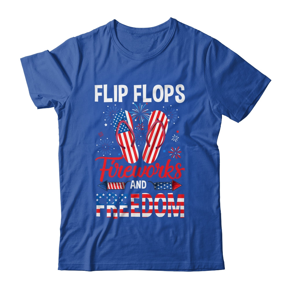 Flip Flop Fireworks And Freedom Independence Day July of 4th Shirt & Tank Top | siriusteestore