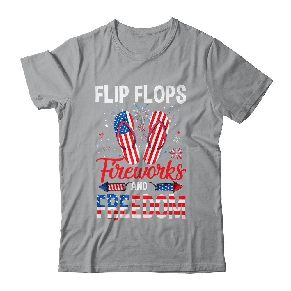 Flip Flop Fireworks And Freedom Independence Day July of 4th Shirt & Tank Top | siriusteestore