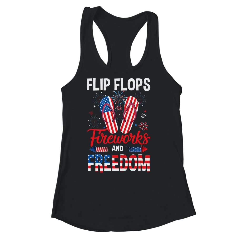 Flip Flop Fireworks And Freedom Independence Day July of 4th Shirt & Tank Top | siriusteestore
