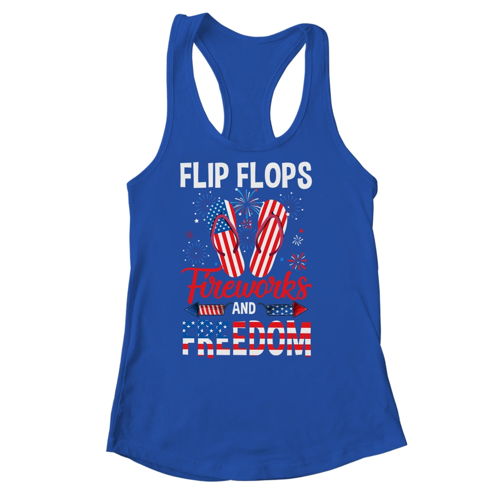 Flip Flop Fireworks And Freedom Independence Day July of 4th Shirt & Tank Top | siriusteestore