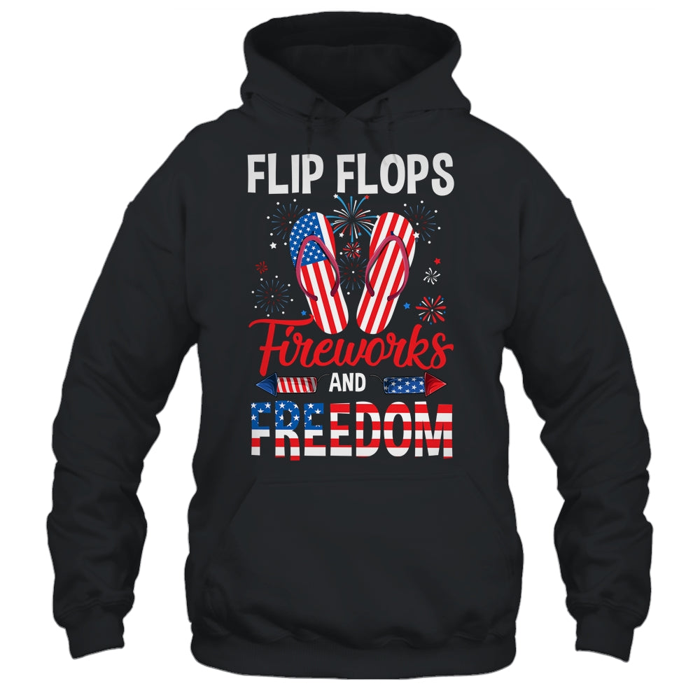 Flip Flop Fireworks And Freedom Independence Day July of 4th Shirt & Tank Top | siriusteestore