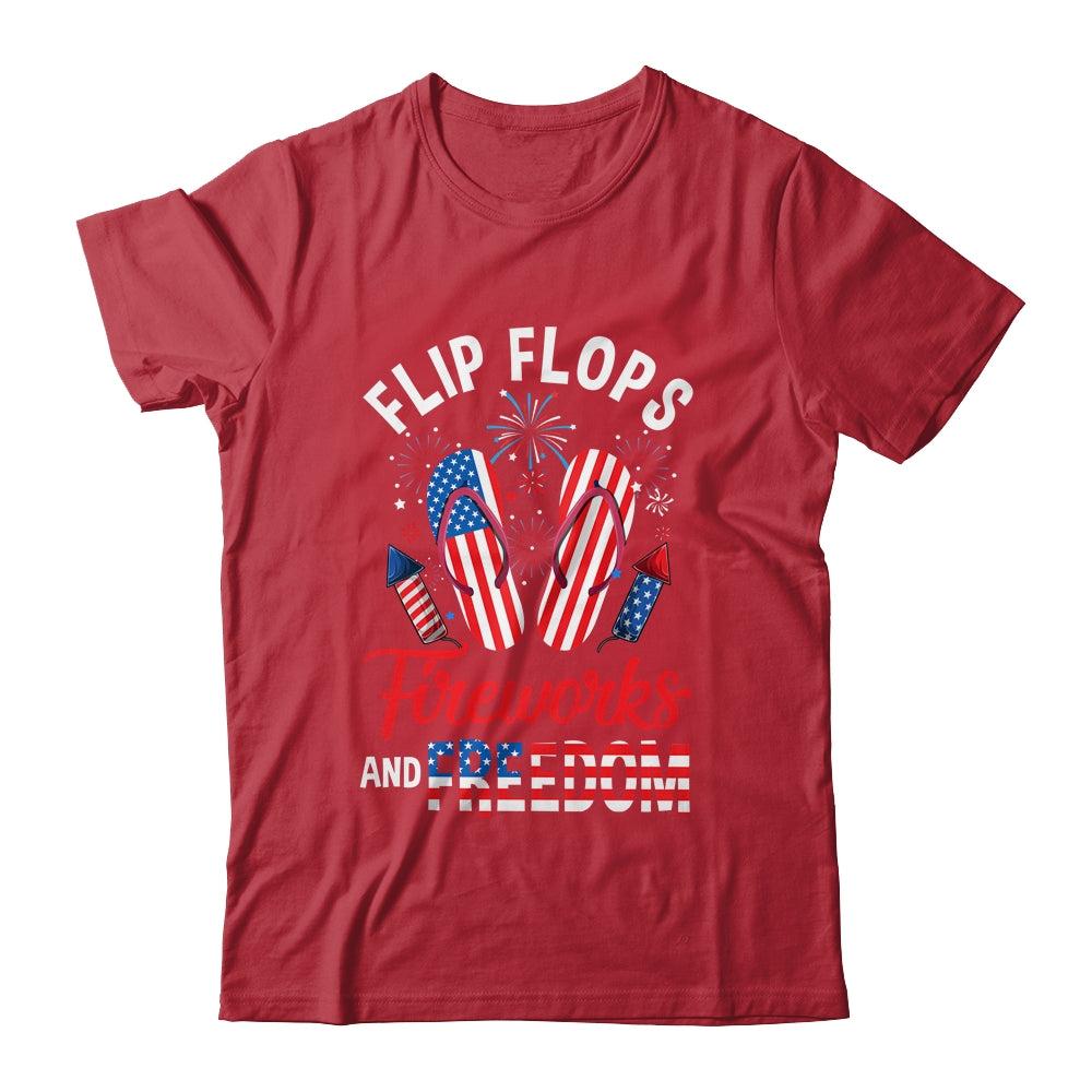 Flip Flops Fireworks And Freedom 4th Of July  Independence Shirt & Tank Top | siriusteestore