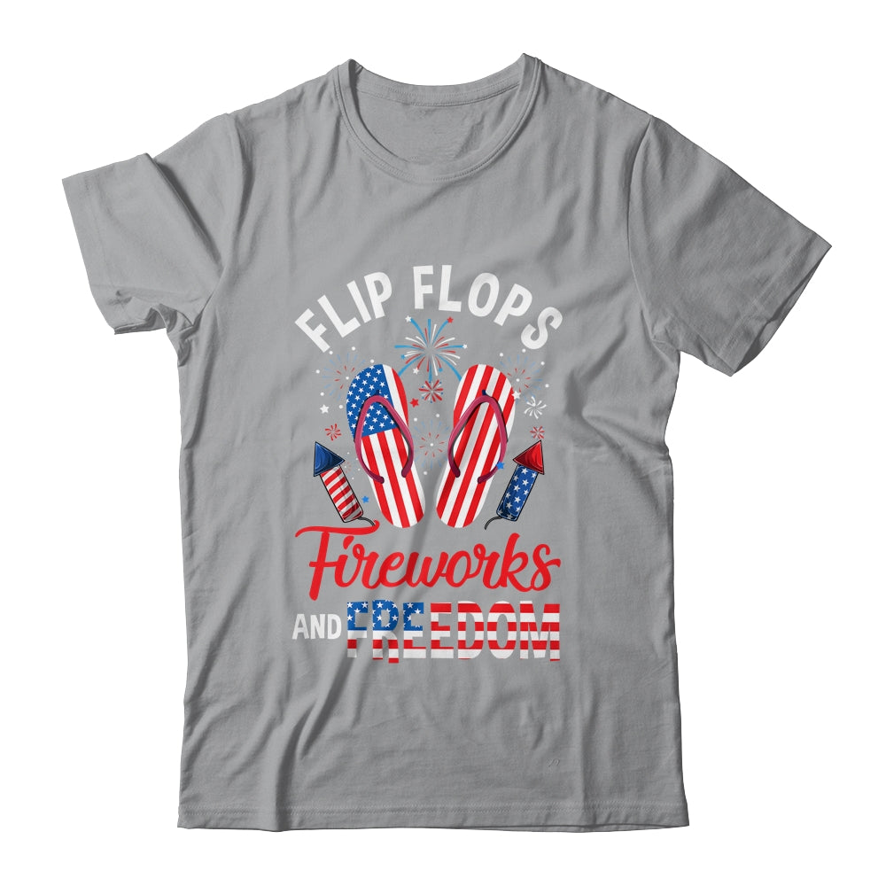 Flip Flops Fireworks And Freedom 4th Of July  Independence Shirt & Tank Top | siriusteestore