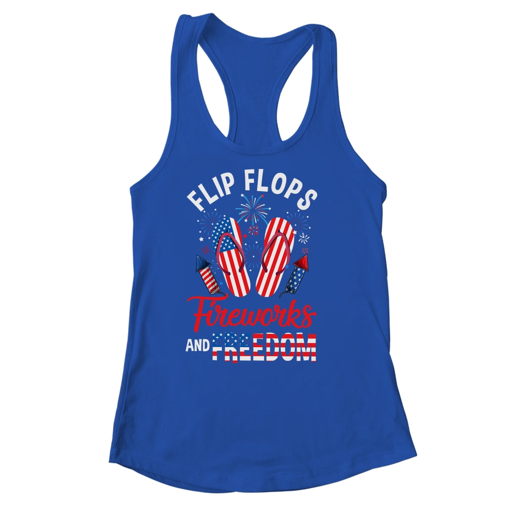 Flip Flops Fireworks And Freedom 4th Of July  Independence Shirt & Tank Top | siriusteestore