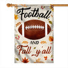 Football And Fall Y'all Flag Thanksgiving Seasonal Holiday | siriusteestore