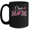 Football Cheer Mom Pink Leopard Breast Cancer Awareness Mug | siriusteestore