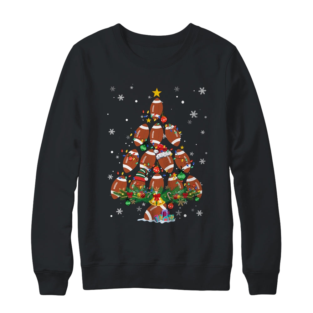 Football Christmas Tree Santa Pickleball X Mas Lights Shirt & Sweatshirt | siriusteestore