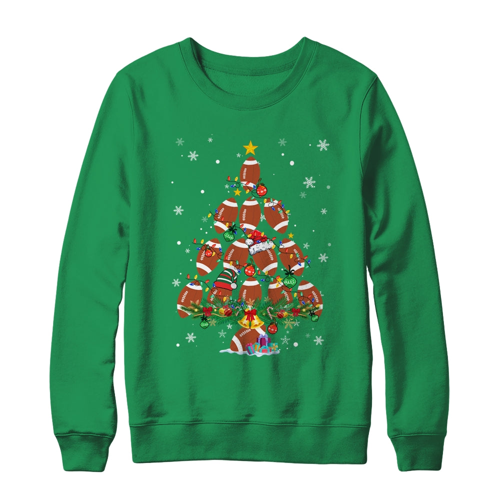 Football Christmas Tree Santa Pickleball X Mas Lights Shirt & Sweatshirt | siriusteestore