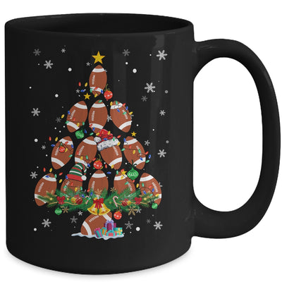 Football Christmas Tree Santa Pickleball X Mas Lights Mug | siriusteestore