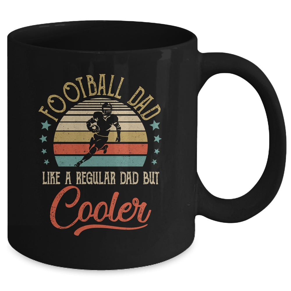 Football Dad Like A Regular Dad Cooler Vintage Fathers Day Mug | siriusteestore