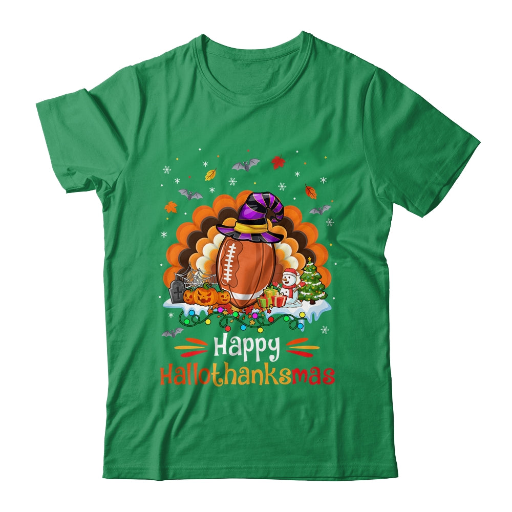 Football Halloween Christmas Thanksgiving Hallothanksmas Shirt & Sweatshirt | siriusteestore