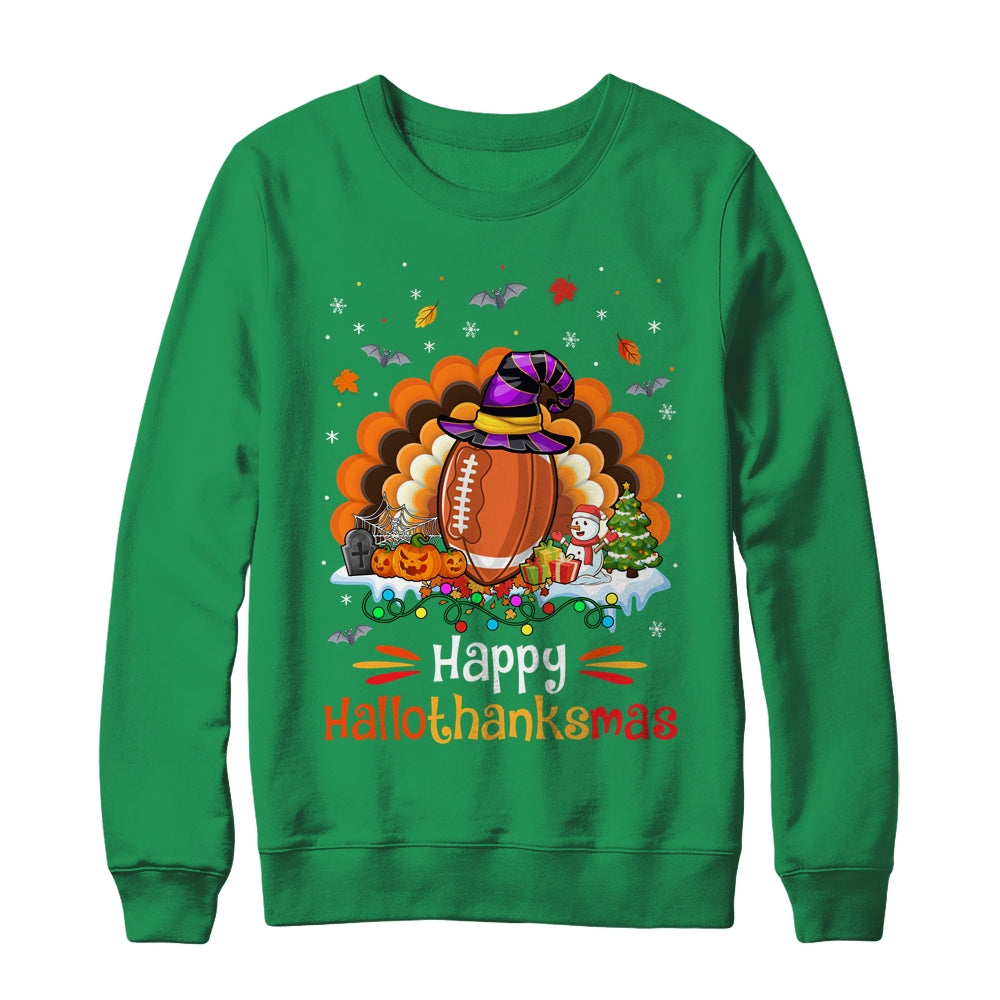 Football Halloween Christmas Thanksgiving Hallothanksmas Shirt & Sweatshirt | siriusteestore