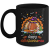 Football Halloween Christmas Thanksgiving Hallothanksmas Mug | siriusteestore