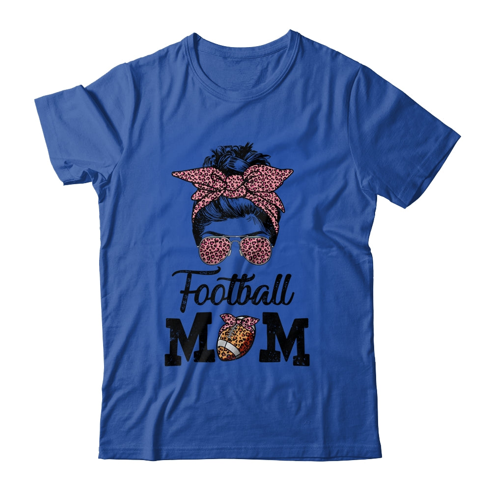 Football Mom Life Messy Bun Women Football Season Shirt & Hoodie | siriusteestore