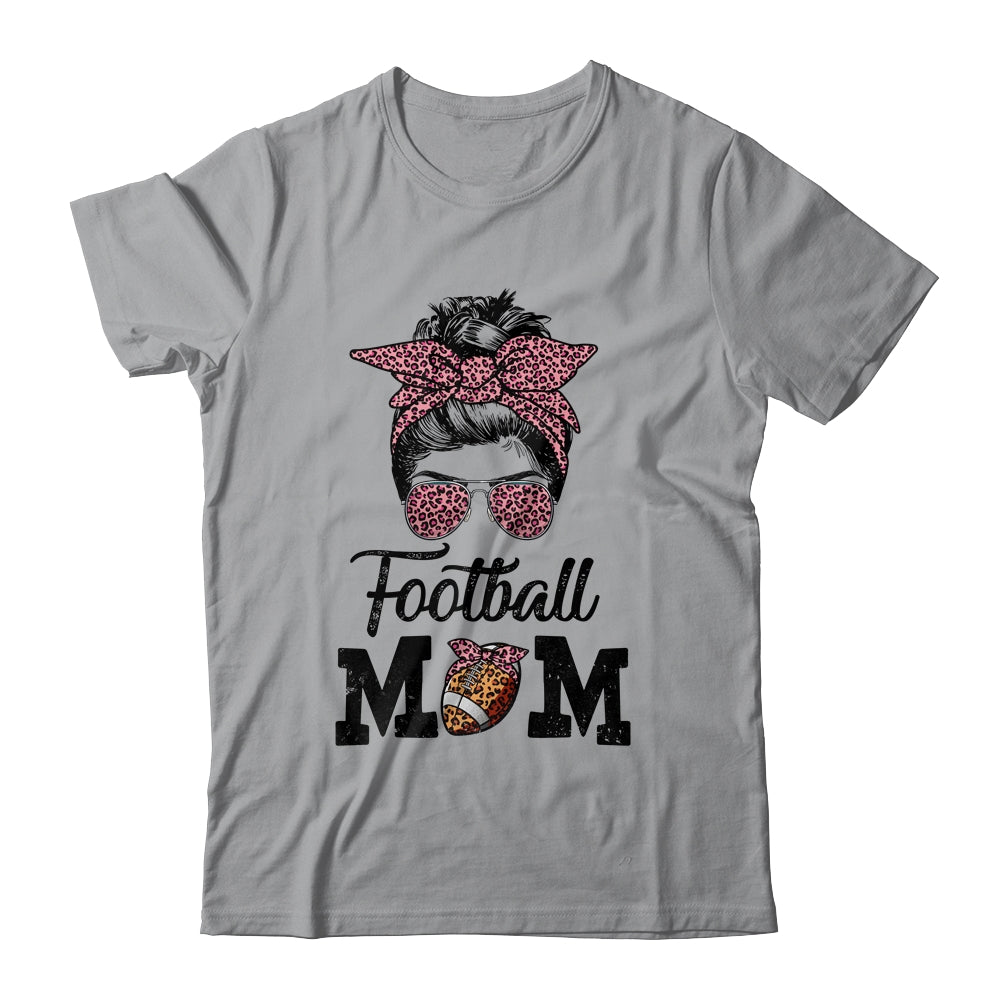 Football Mom Life Messy Bun Women Football Season Shirt & Hoodie | siriusteestore