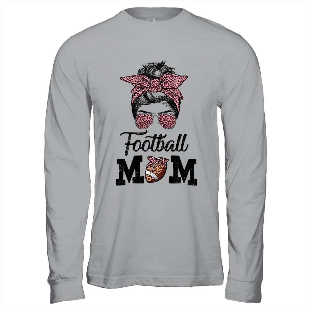 Football Mom Life Messy Bun Women Football Season Shirt & Hoodie | siriusteestore