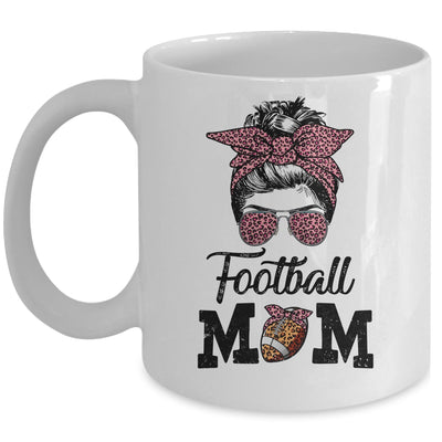 Football Mom Life Messy Bun Women Football Season Mug | siriusteestore