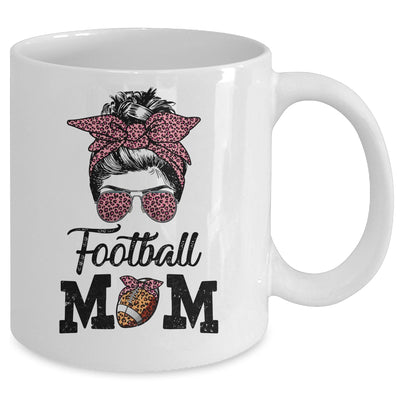 Football Mom Life Messy Bun Women Football Season Mug | siriusteestore