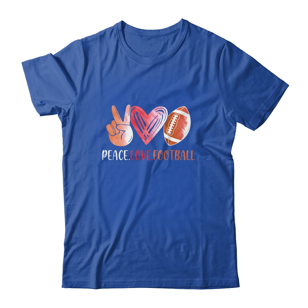 Football Player Girls Peace Love Football Women Shirt & Tank Top | siriusteestore