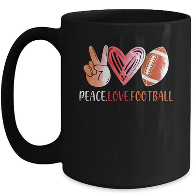 Football Player Girls Peace Love Football Women Mug | siriusteestore
