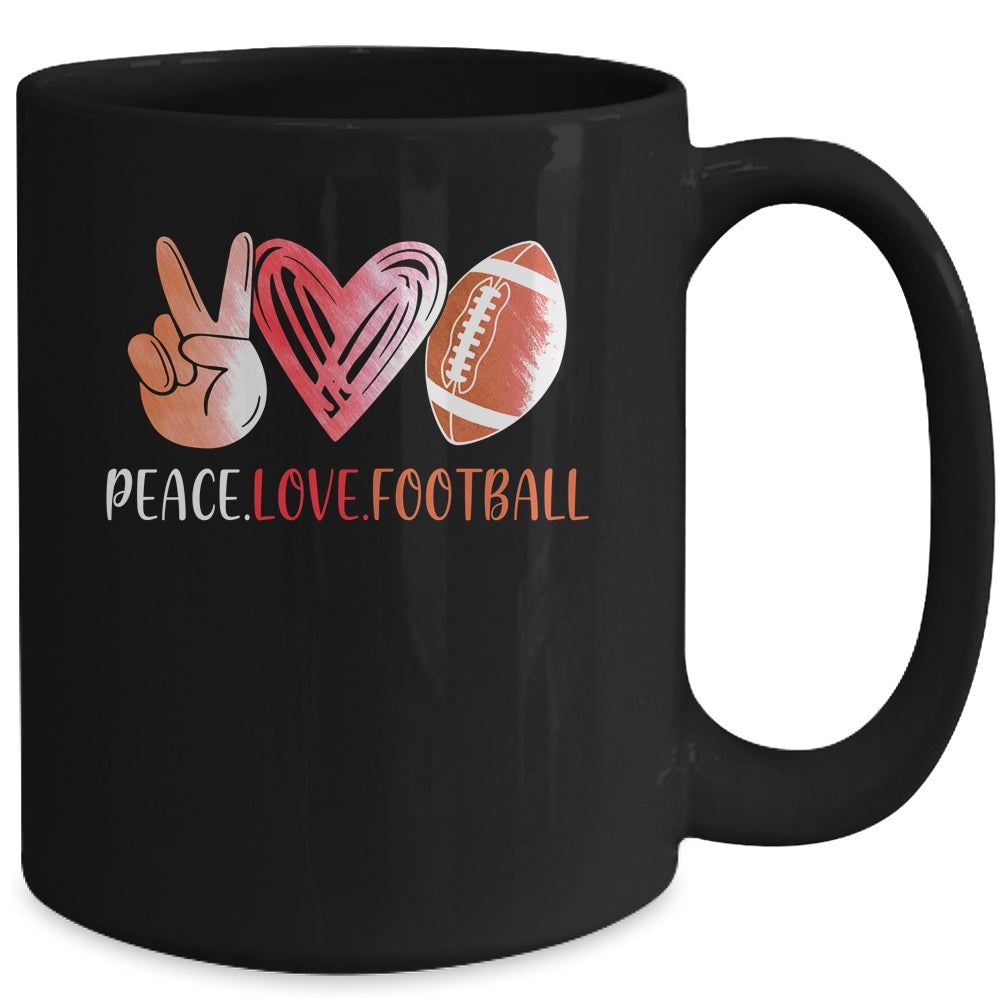 Football Player Girls Peace Love Football Women Mug | siriusteestore