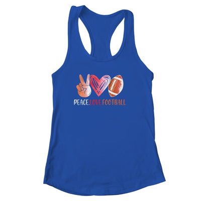 Football Player Girls Peace Love Football Women Shirt & Tank Top | siriusteestore