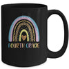Fourth Grade Rainbow Leopard Girls Teacher Team 4th Grade Mug | siriusteestore