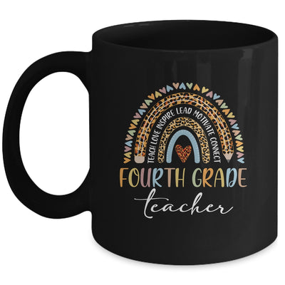 Fourth Grade Teacher Leopard Rainbow Teacher Team 4th Grade Mug | siriusteestore