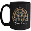 Fourth Grade Teacher Leopard Rainbow Teacher Team 4th Grade Mug | siriusteestore