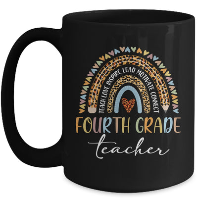 Fourth Grade Teacher Leopard Rainbow Teacher Team 4th Grade Mug | siriusteestore