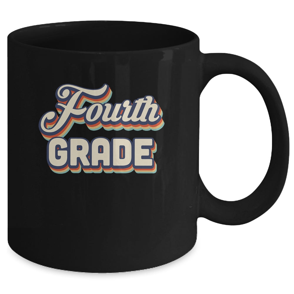 Fourth Grade Teacher Retro Vintage 4th Grade Teacher Team Mug | siriusteestore