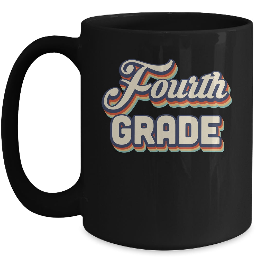 Fourth Grade Teacher Retro Vintage 4th Grade Teacher Team Mug | siriusteestore