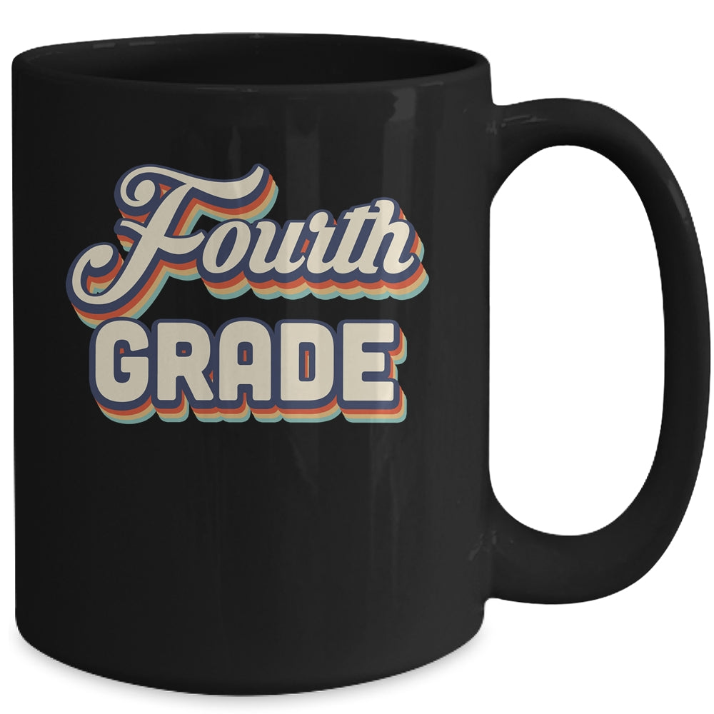 Fourth Grade Teacher Retro Vintage 4th Grade Teacher Team Mug | siriusteestore