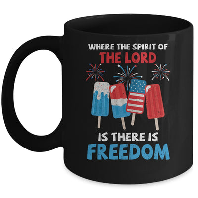 Fourth Of July Where The Spirit Of The Lord Is Iced Cream Mug | siriusteestore