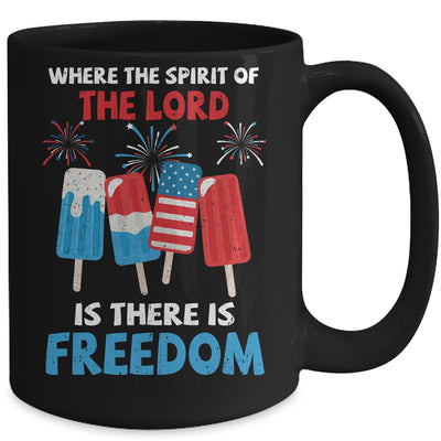 Fourth Of July Where The Spirit Of The Lord Is Iced Cream Mug | siriusteestore