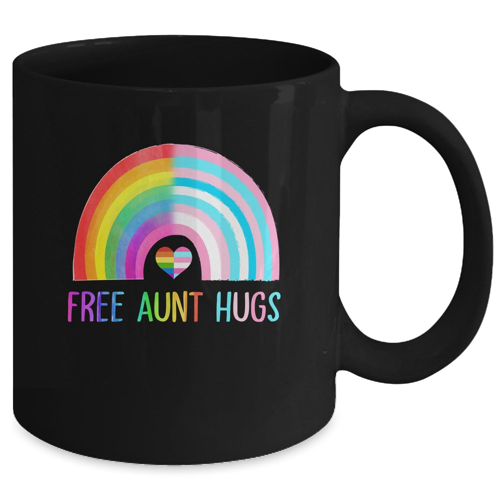 Free Aunt Hugs Gay Pride LGBTQ LGBT Rainbow Mothers Day Mug | siriusteestore