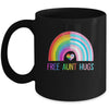 Free Aunt Hugs Gay Pride LGBTQ LGBT Rainbow Mothers Day Mug | siriusteestore