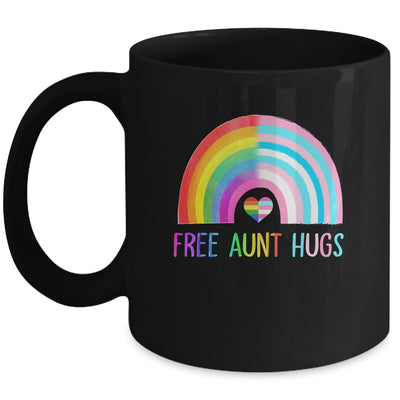 Free Aunt Hugs Gay Pride LGBTQ LGBT Rainbow Mothers Day Mug | siriusteestore
