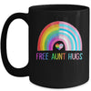 Free Aunt Hugs Gay Pride LGBTQ LGBT Rainbow Mothers Day Mug | siriusteestore