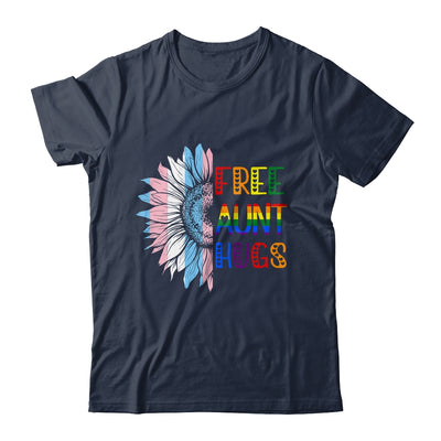 Free Aunt Hugs LGBT LGBTQ Gay Pride Rainbow Sunflower Shirt & Tank Top | siriusteestore