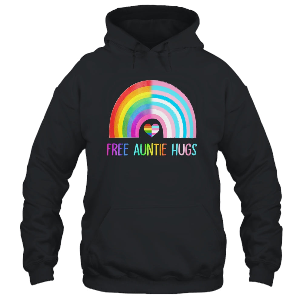 Free Auntie Hugs Gay Pride LGBTQ LGBT Rainbow Mothers Day Shirt & Tank Top | siriusteestore