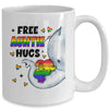 Free Auntie Hugs Rainbow Elephant LGBT Pride Month Mug | siriusteestore