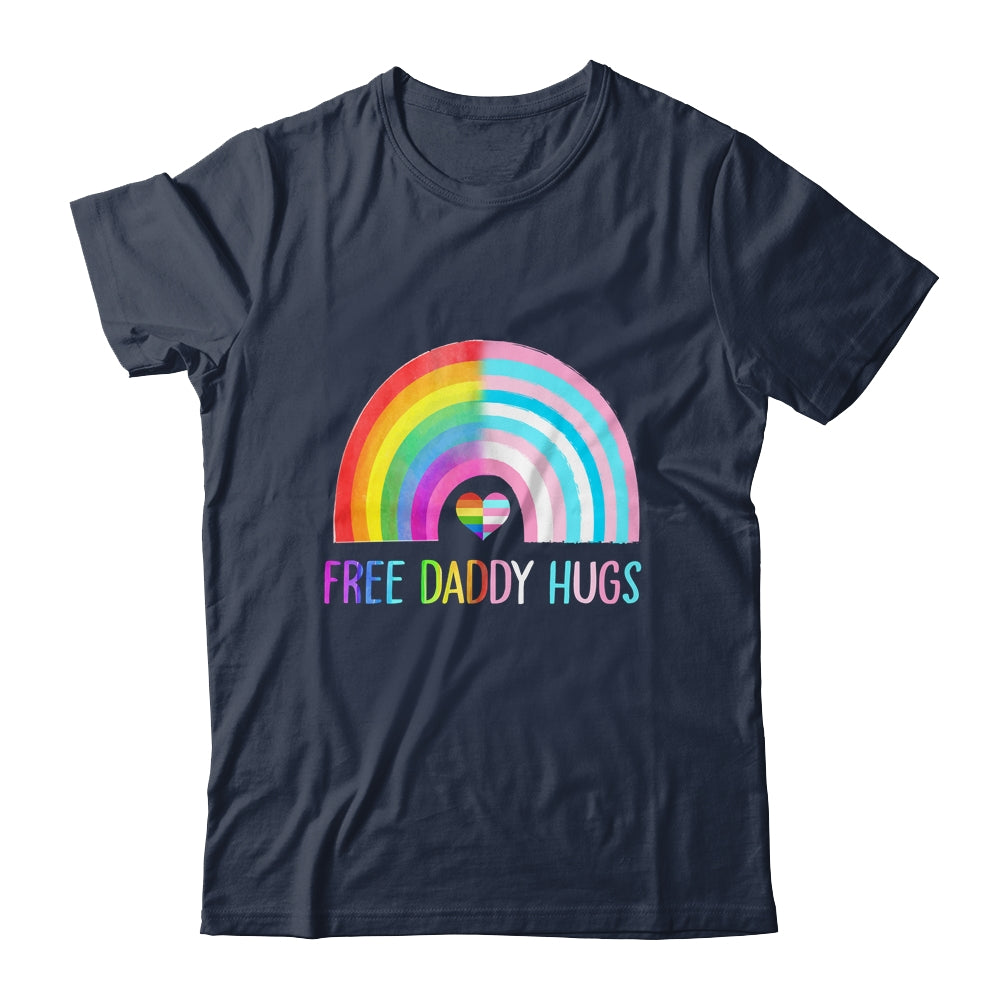 Free Daddy Hugs Gay Pride LGBTQ LGBT Rainbow Fathers Day Shirt & Tank Top | siriusteestore