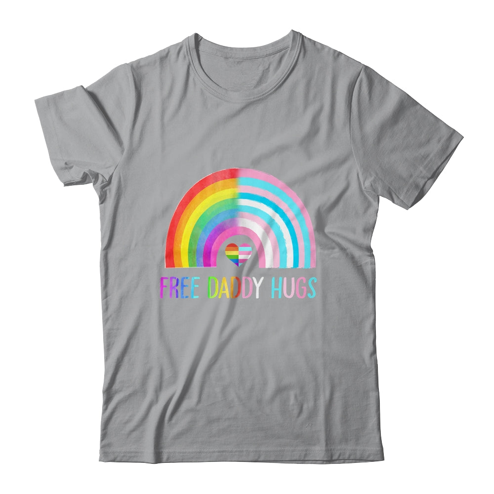 Free Daddy Hugs Gay Pride LGBTQ LGBT Rainbow Fathers Day Shirt & Tank Top | siriusteestore