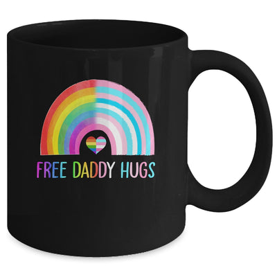 Free Daddy Hugs Gay Pride LGBTQ LGBT Rainbow Fathers Day Mug | siriusteestore