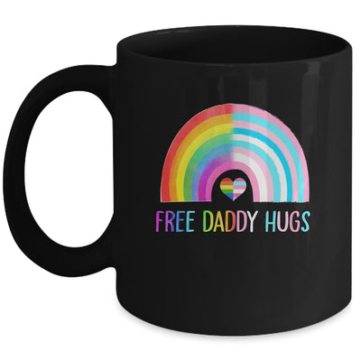 Free Daddy Hugs Gay Pride LGBTQ LGBT Rainbow Fathers Day Mug | siriusteestore