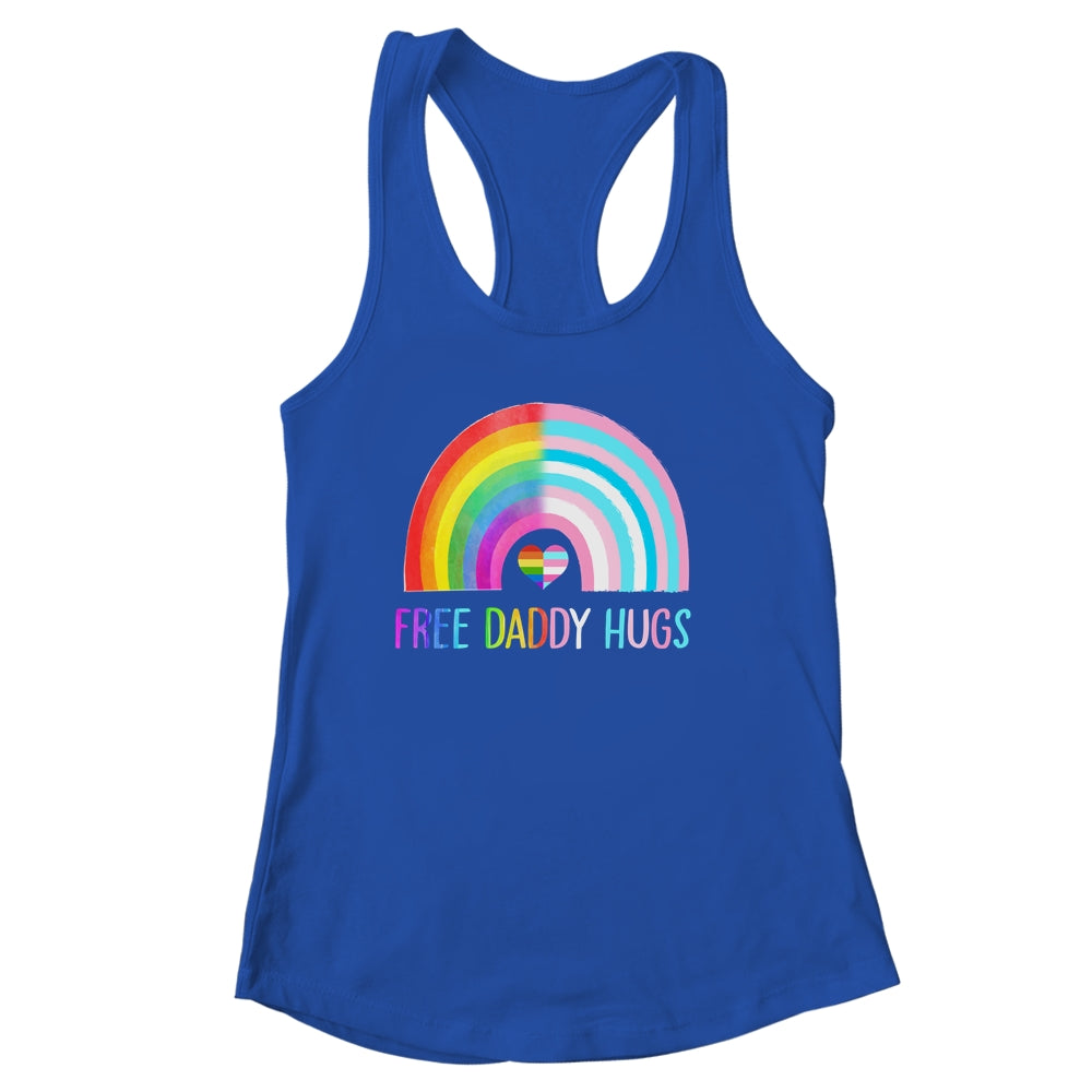 Free Daddy Hugs Gay Pride LGBTQ LGBT Rainbow Fathers Day Shirt & Tank Top | siriusteestore